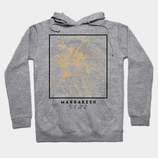 MARRAKESH MOROCCO CITY STREET MAP ART Hoodie